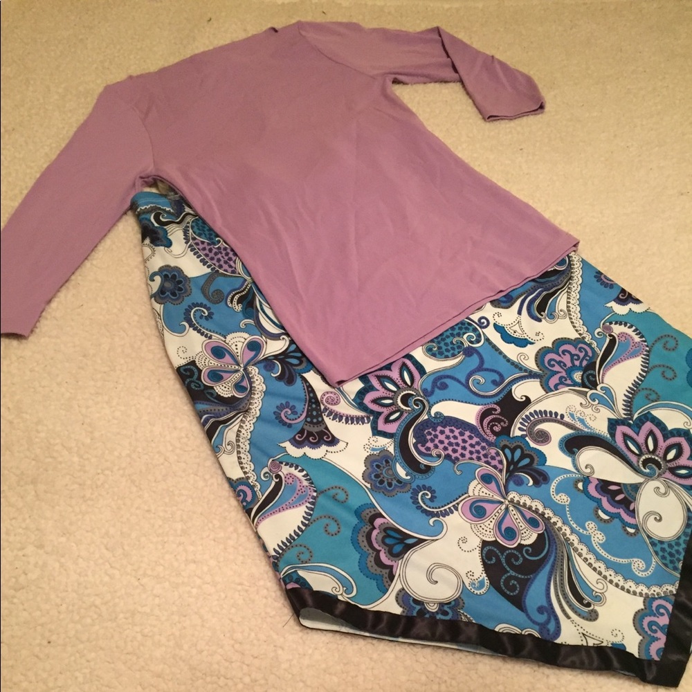 Purple boat neck blouse